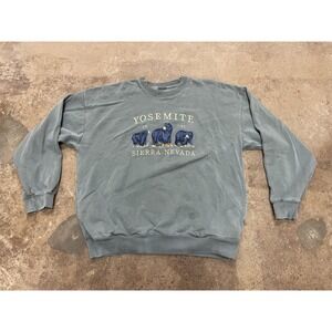 Brandy Melville Sweatshirt Womens One Size Green Yosemite Sierra Nevada Bears